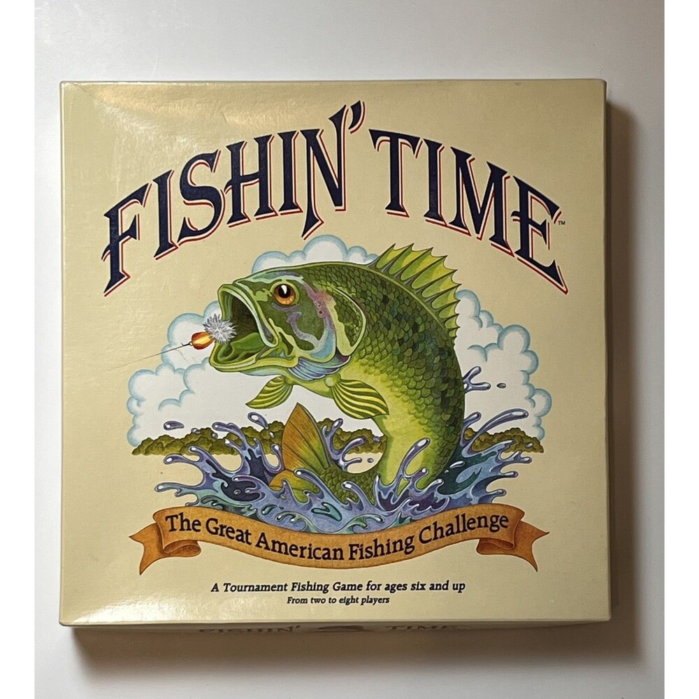 Vintage Fishin’ Time Board Game Complete Opened Never Played Sealed Pieces